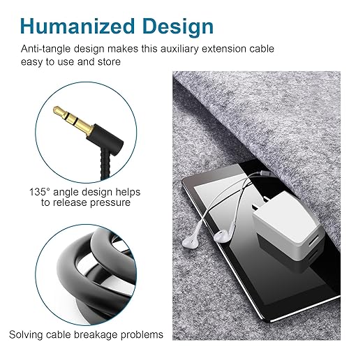 Miniatura 5 de Bose - Cable de extensión de auriculares compatible con auriculares Bose QC45, QC35 II, QC35, QC25, NC700, cable de audio estéreo macho a hembra de