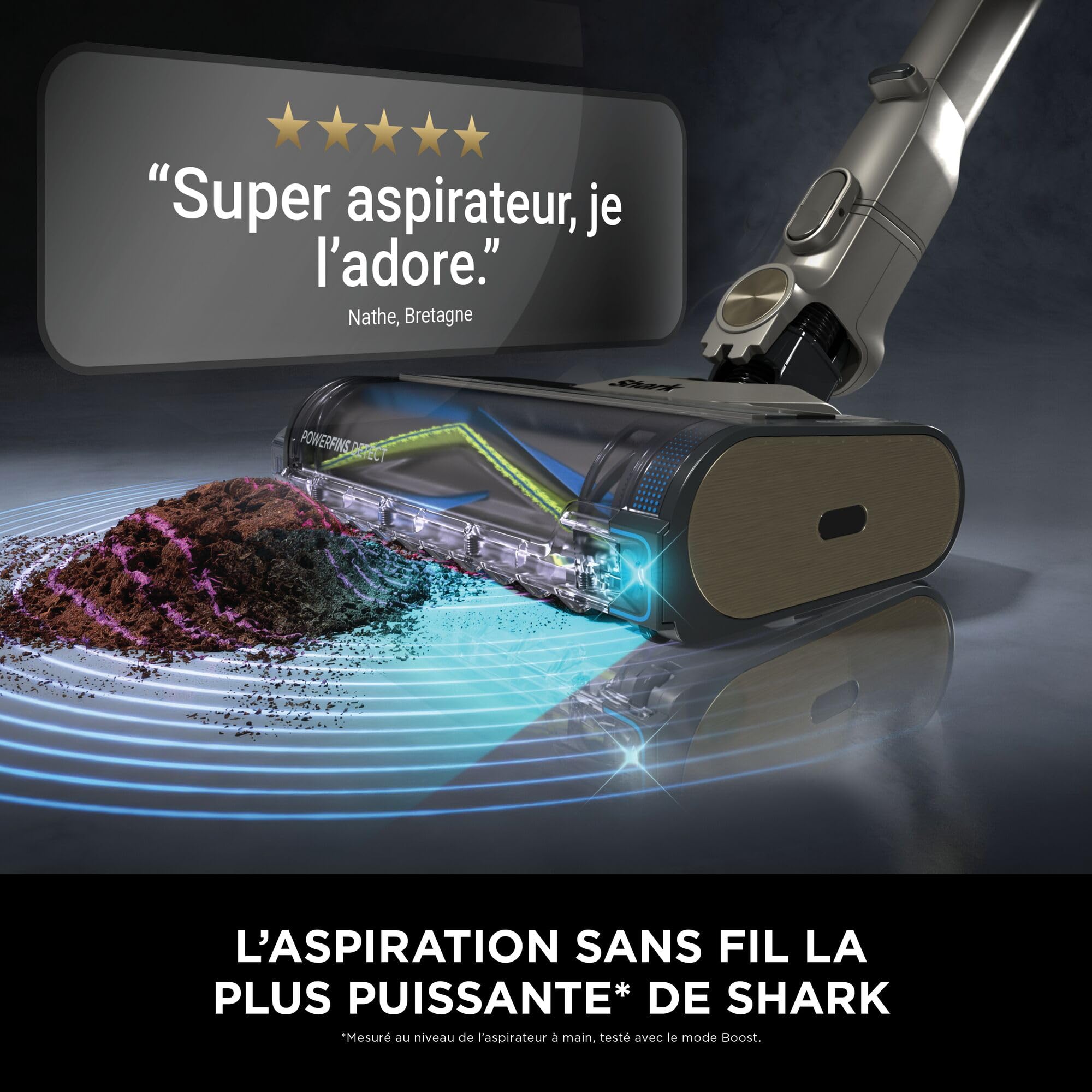 Shark PowerDetect Clean & Empty Akku-Staubsauger mit Absaugstation, bis 70 Min. Laufzeit, kabellos, selbstentleerend, für Tierhaare, Allergiker, Teppich und Hartböden, mit LED-Licht, IP3225EUT