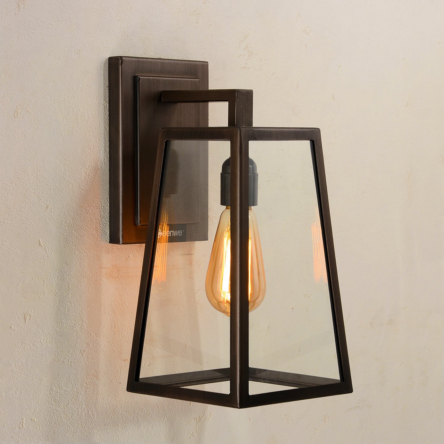 Sancho Transitional 1 Light Outdoor Filament Wall Sconce (Dark Bronze)