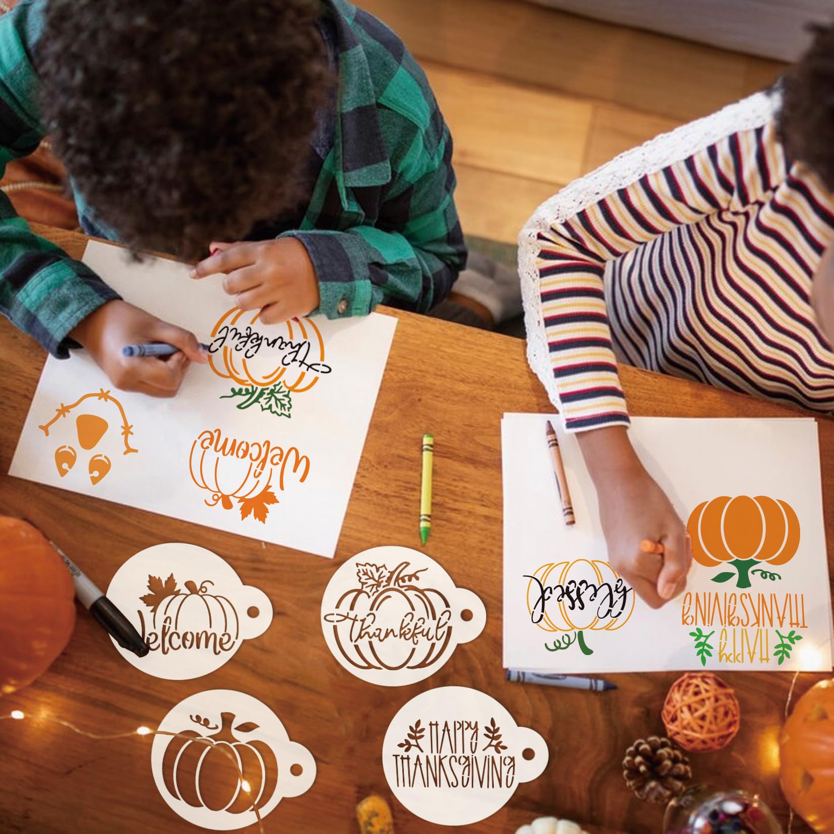 45 plantillas reutilizables para galletas de Navidad, Halloween, otoño, Acción de Gracias, para decoración de pasteles, para alimentos, postres y manualidades (45 días festivos)