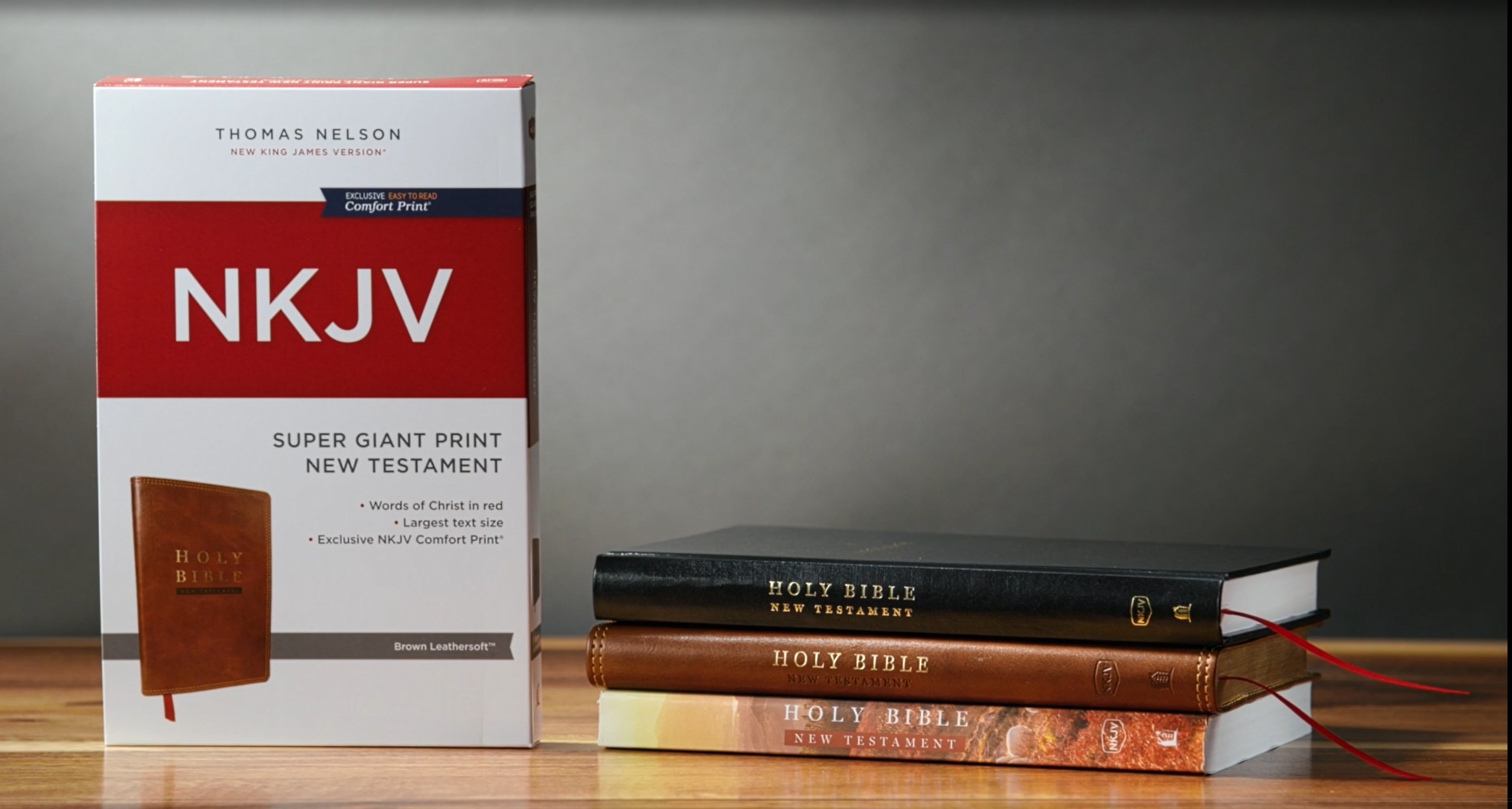 Image of NKJV Super Giant Print New Testament, Brown Leathersoft, Red Letter, Comfort Print