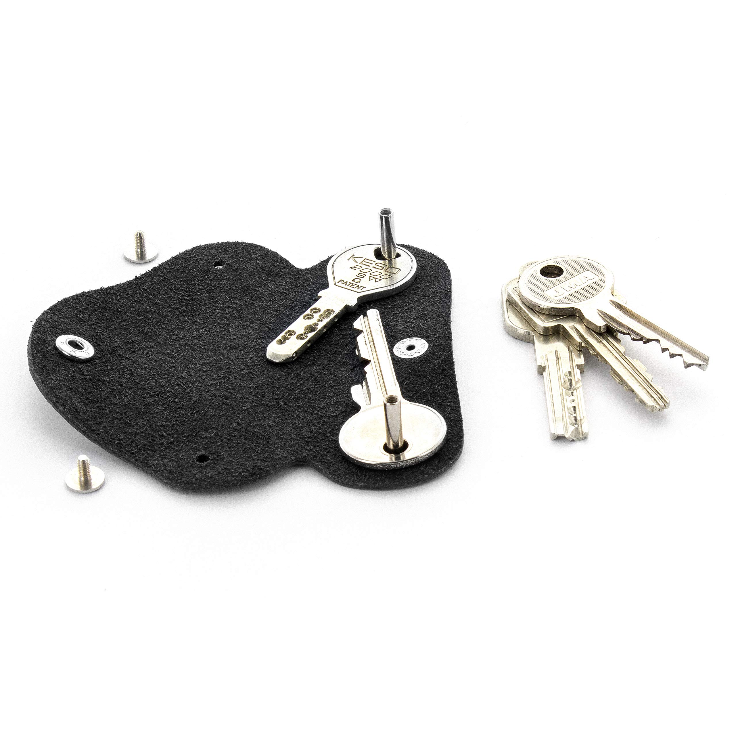 Jaimie Jacobs Key Boy - Key Organizer Schlüssel Organizer Schlüsselmäppchen Smartkey Schlüsseletui Schlüsseltasche aus echtem Leder schwarz