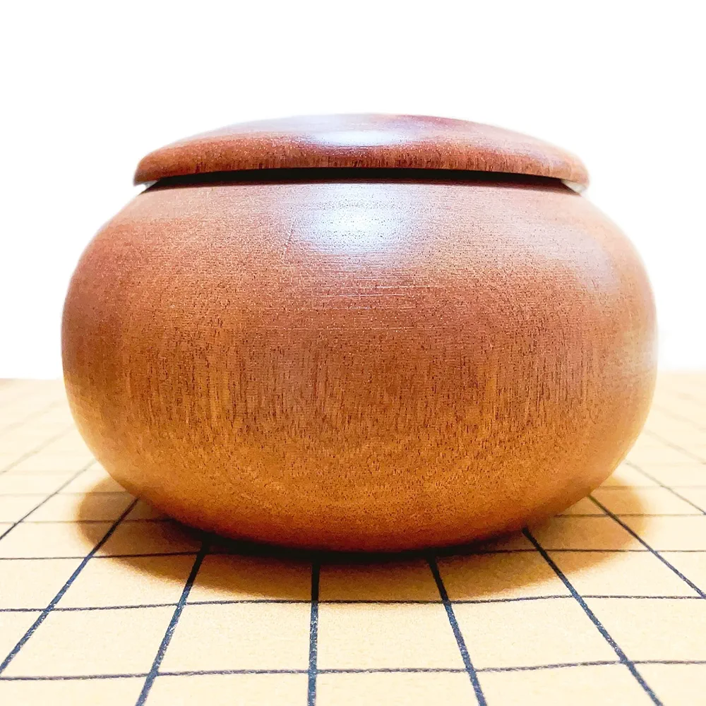 Amazon.co.jp: 桃花心木 木製碁笥 手作 33号（厚み約9.2mm）まで