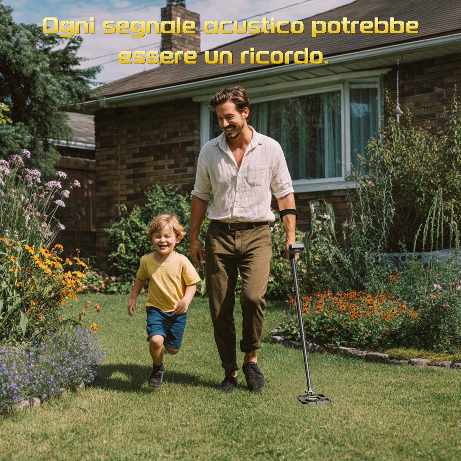 LOLARAN Metal Detector Professionale Pieghevole e Portatile, Batteria Ricaricabile al Litio, Alta Precisione per Oro e Metalli, Schermo LCD, Bobina Impermeabile, Ideale per Principianti e Esperti