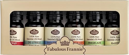 Mezcla de aceites esenciales, Fabulous Frannie Synergy, conjunto básico de muestras, 100% puros de grado terapéutico, ideales para aromaterapia,