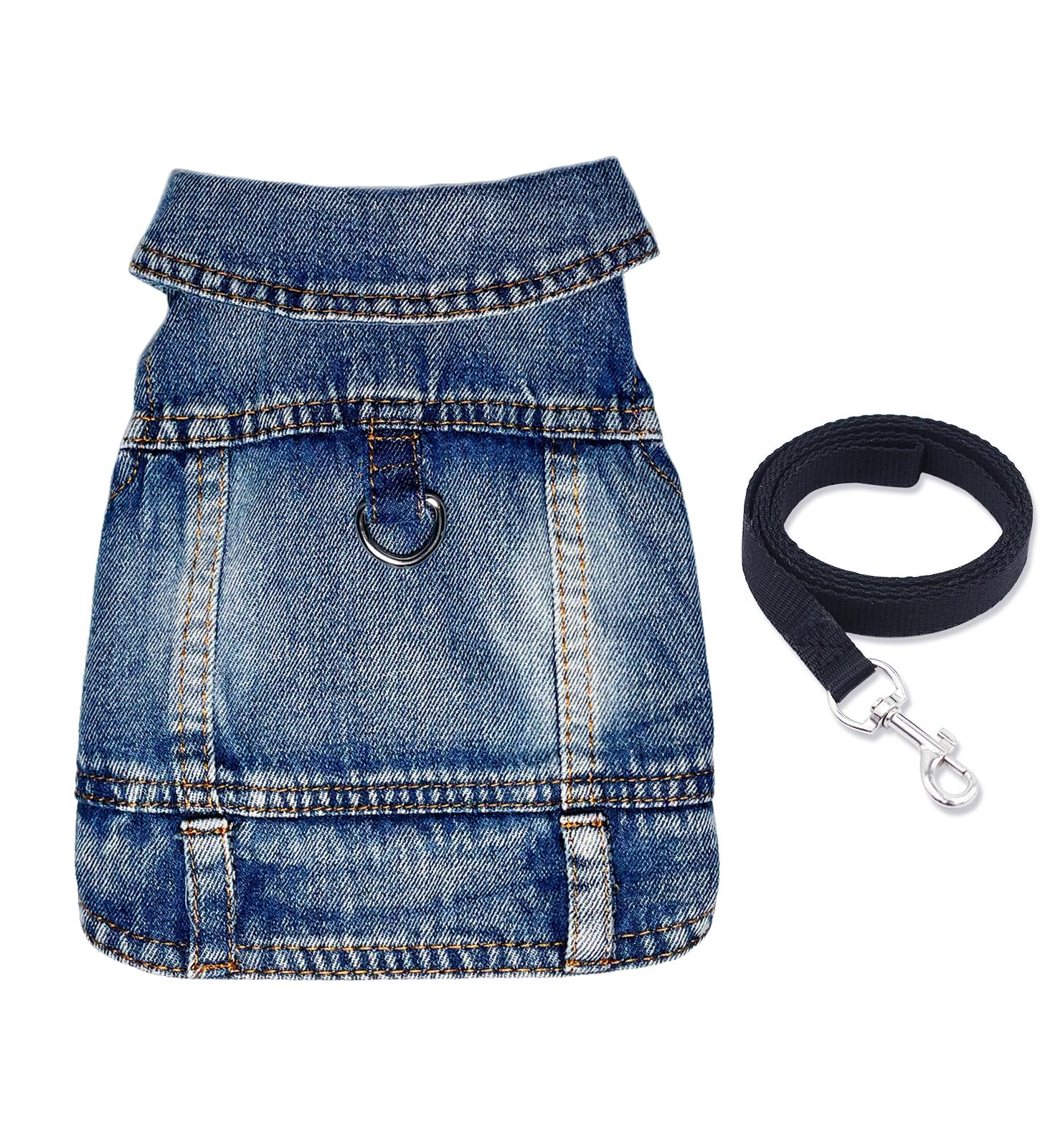 Dog Jean Jacket,Pet Blue Denim Coat,Puppy Costumes,Small Dogs Clothes(XL) — image 1