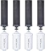 4 Black Berkeley Replacement filters & 4 PF-2 Fluoride filters