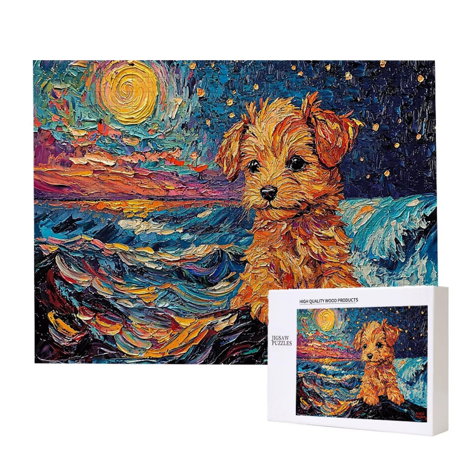 4000 sztuk puzzli, gwiezdny pies 4000 sztuk puzzli dla dorosłych, prezent rocznicowy, prezent świąteczny, dekoracja domu, zapobieganie zwyrodnieniu mózgu u osób starszych v-892