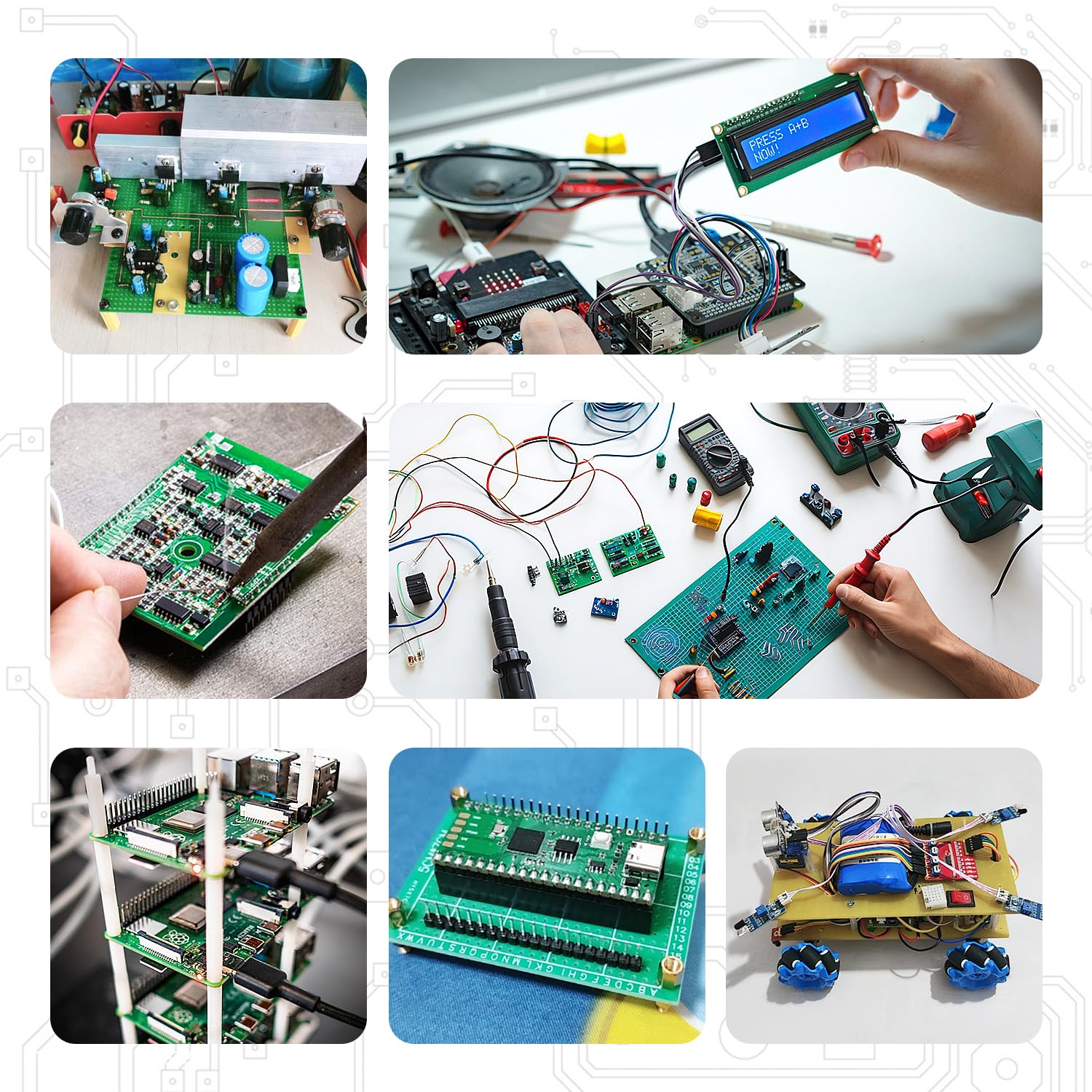 2 Pièces 9x15 cm Cartes PCB Prototype, Universel Cartes de Circuit Imprimé Double Face, PCB Board, pour Projets de Soudure DIY, Compatible avec les Kits Arduino