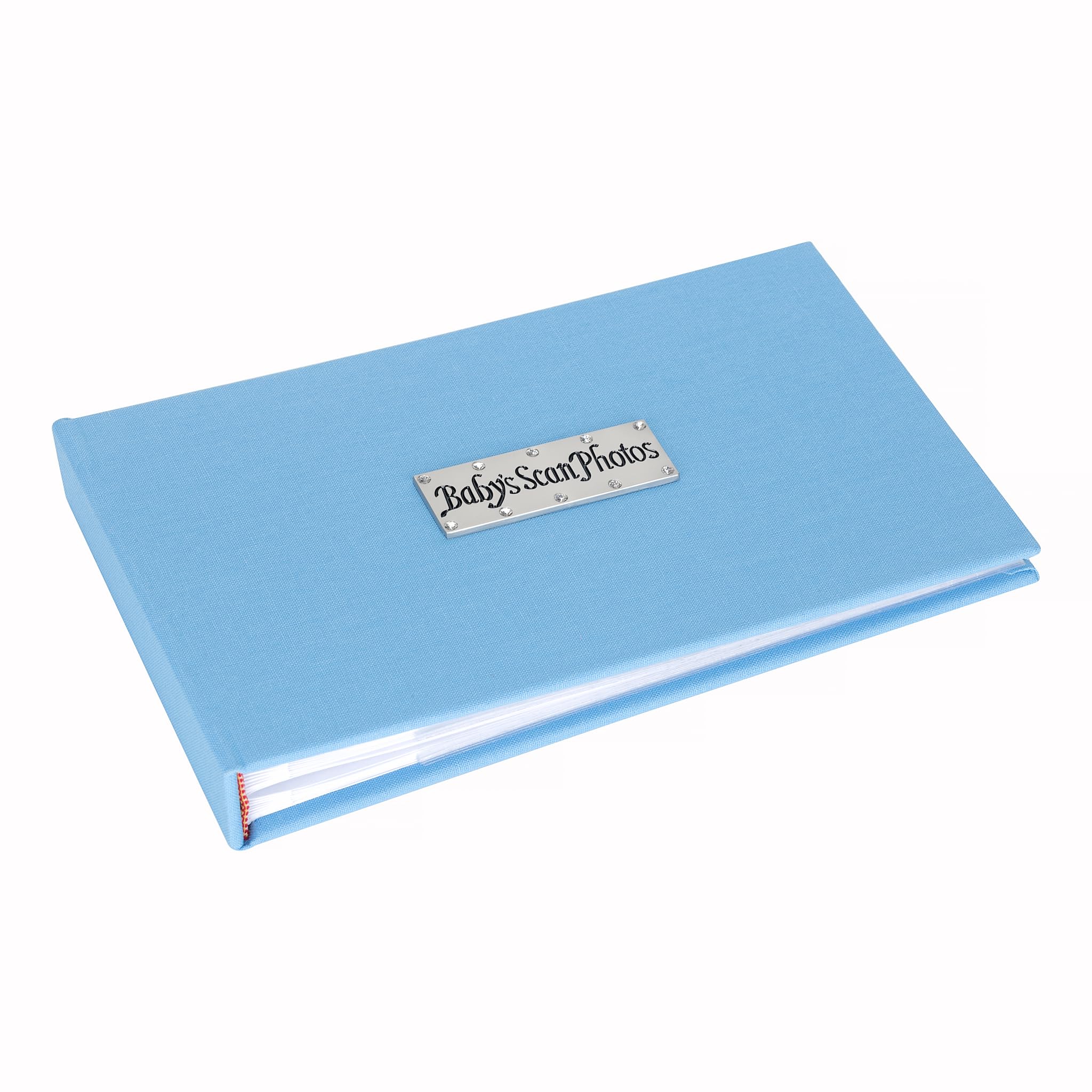 Baby's Scan Photos - Denim blue photo album (Holds 40 photos 6x4 inch size) Gift