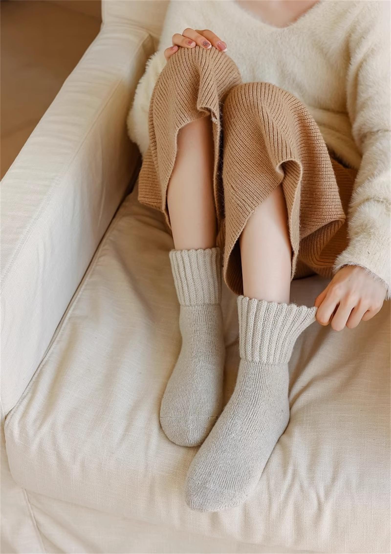 5 pares de calcetines térmicos gruesos para mujer, calcetines térmicos de invierno, cálidos, con cojín completo, para clima frío extremo, senderismo, trabajo