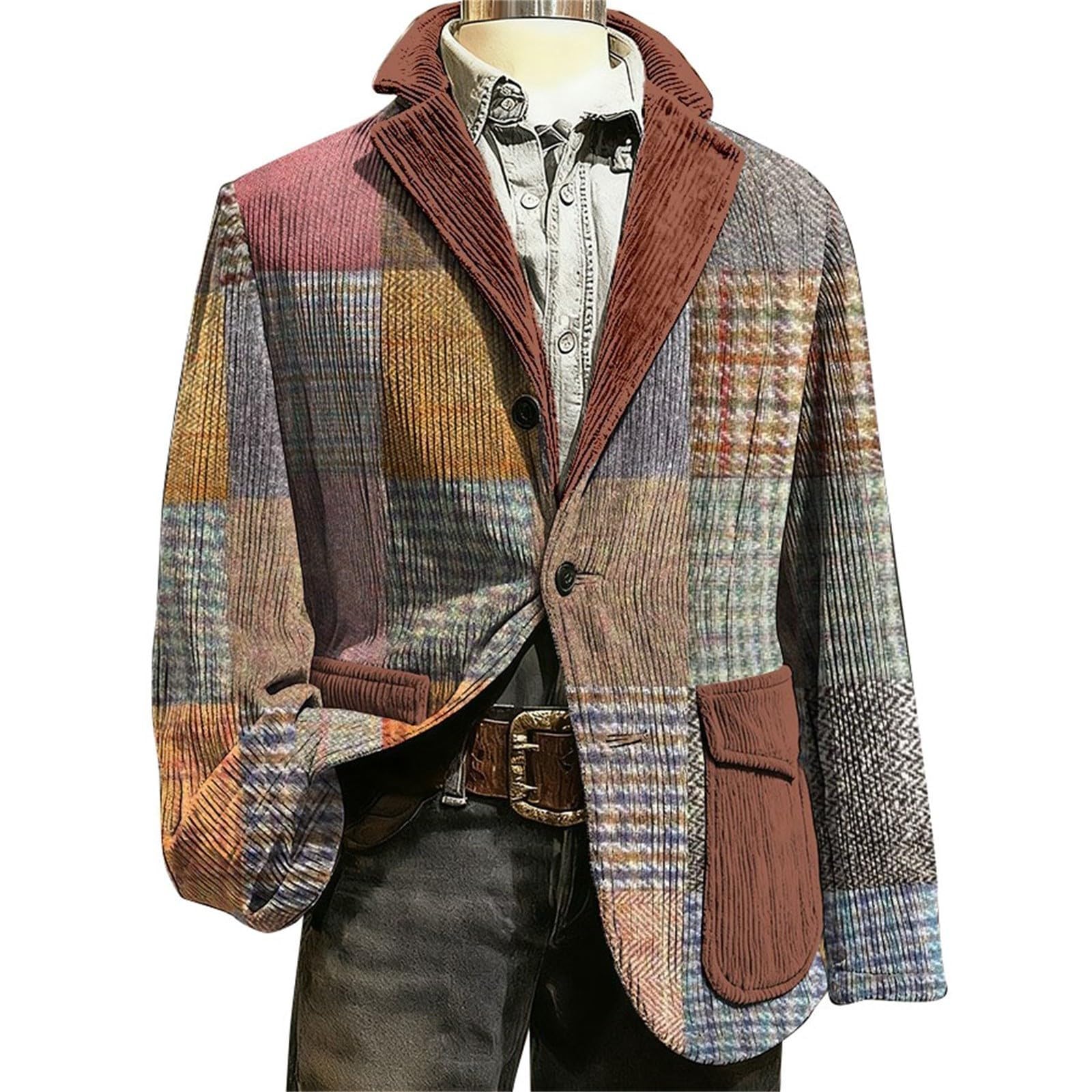 Chaqueta con estampado de pana estilo western para un estilo moderno y distintivo.