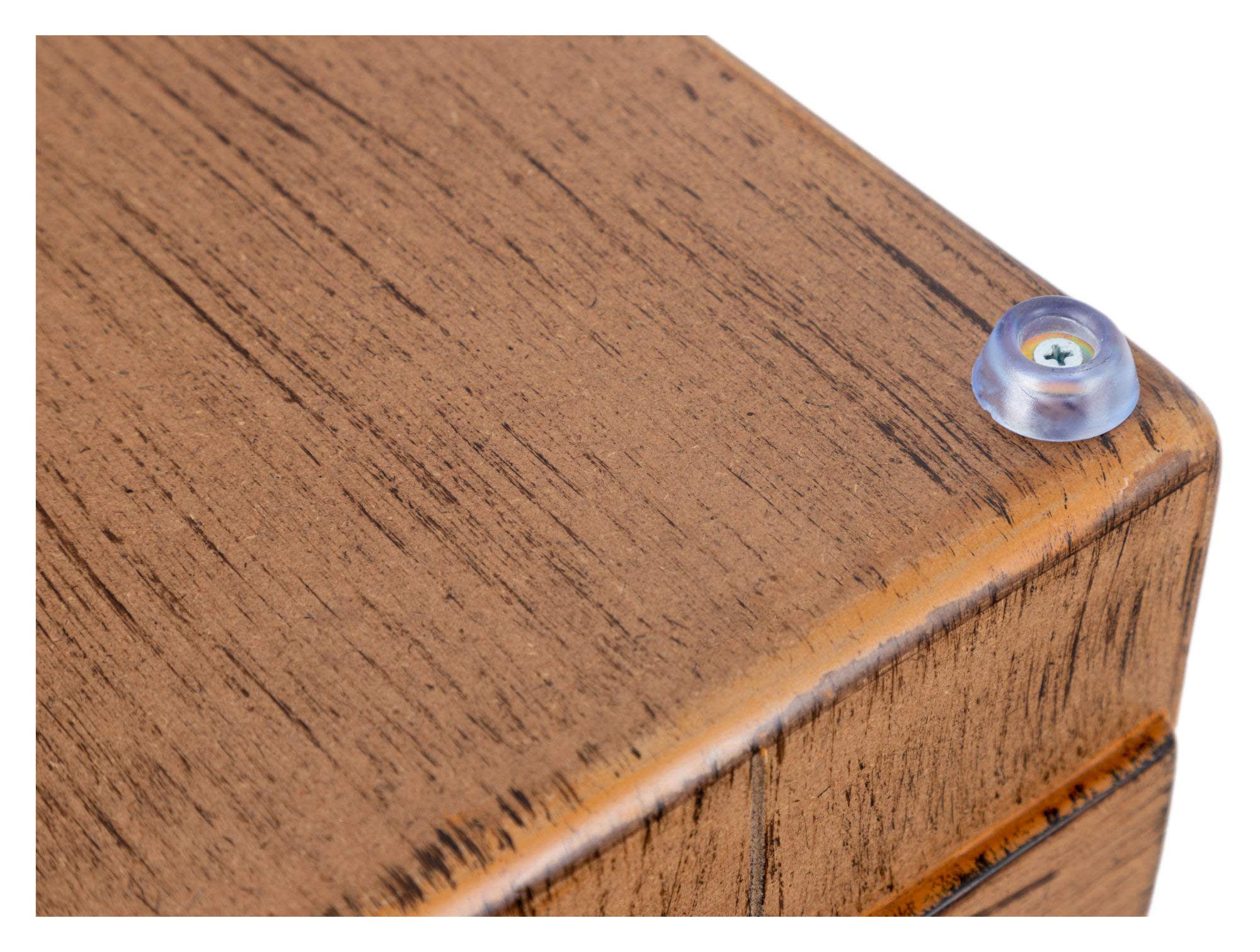 XDrum Design Series Cajon "Catch my mood", Integrierter Bass Port | Designer-Cajon mit Pop Art-Aufdruck, Korpus: HPL (High Pressure Laminate), Obere Hälfte der Schlagfläche geschraubt, 5 cm