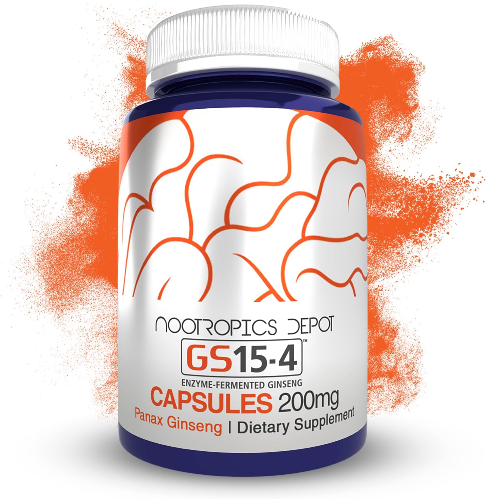 GS15-4 Panax Ginseng Extract Capsules | 200mg | 60 Count | Ayurvedic Herb | Natural Adaptogen | Supports Healthy Stress Levels
