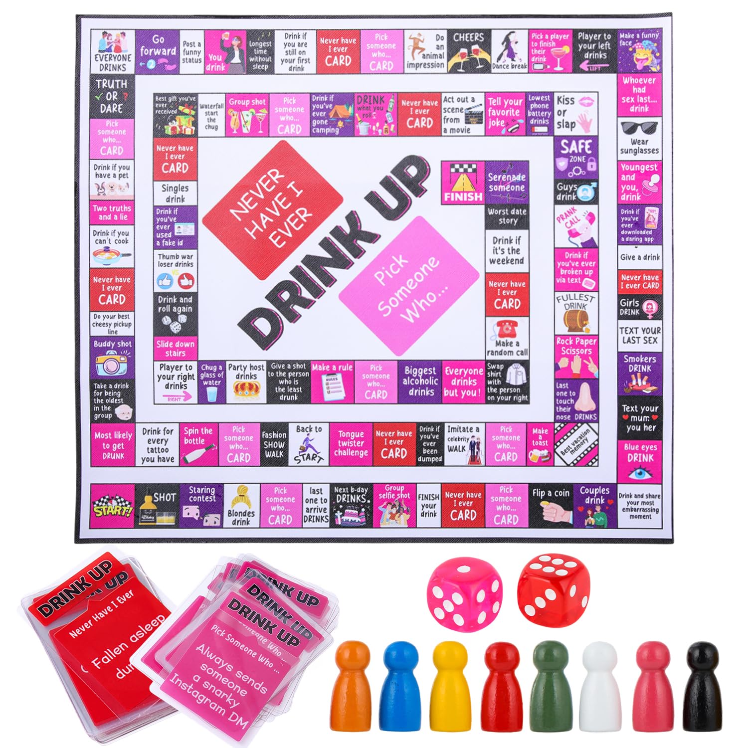 Cunegra Drinking Board Game for Adults Adult Monopoly Board Game