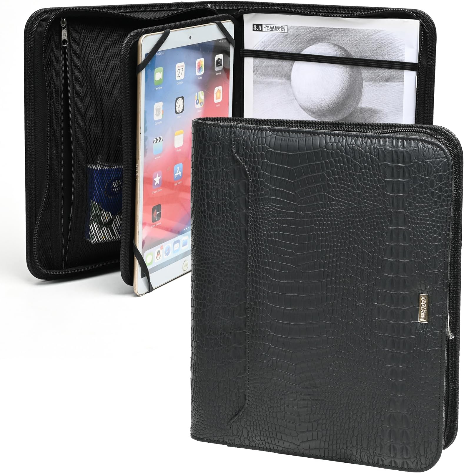 PHARRI Portfolio Organizer, Zippered Portfolio Organizer