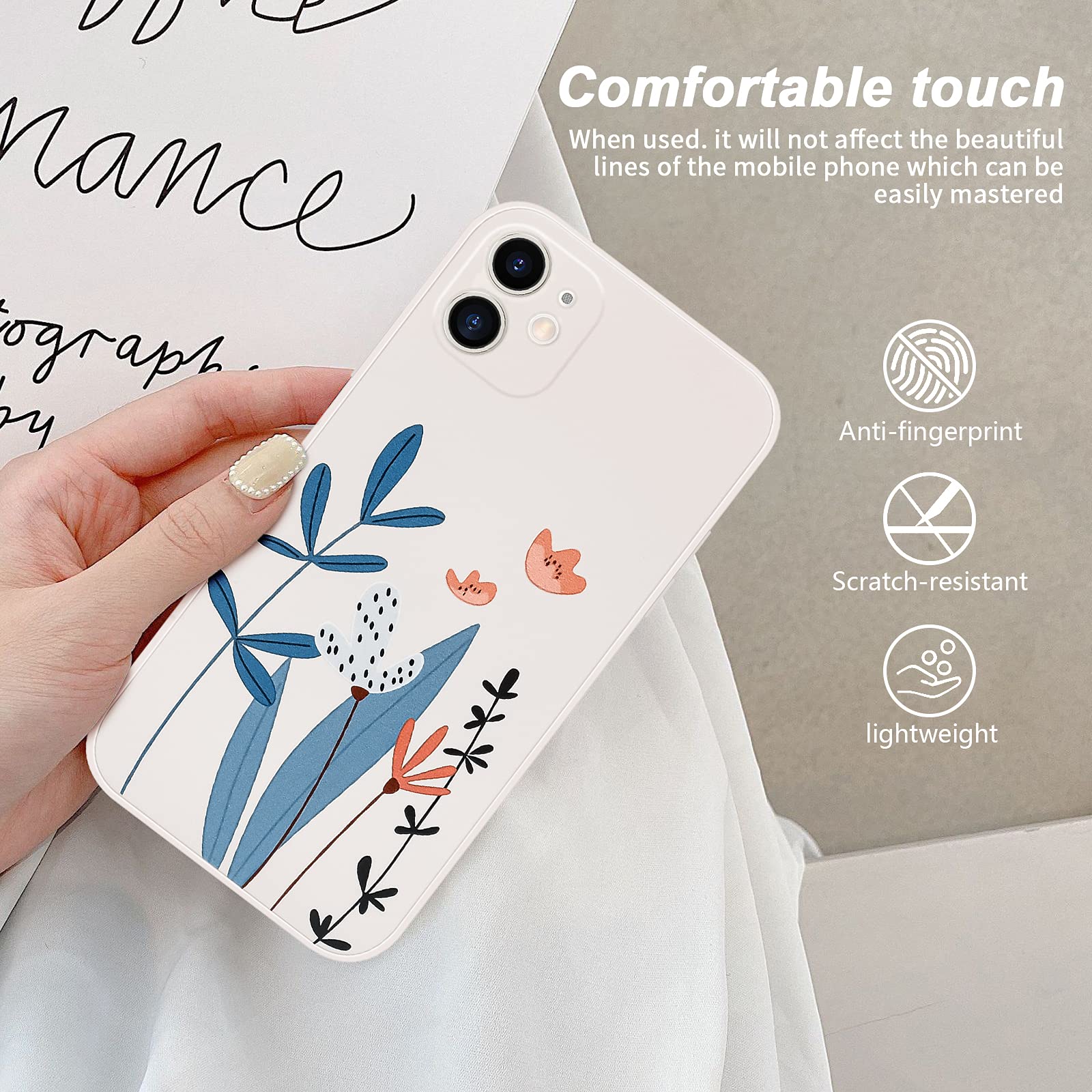 Custodia Per IPhone 11 Trasparente Con Fiori E Glitter - Copertina Morbida In TPU Sottile E Flessibile - Design Floreale Carino Per Ragazze (6,1 Pollici, 2019) - 2