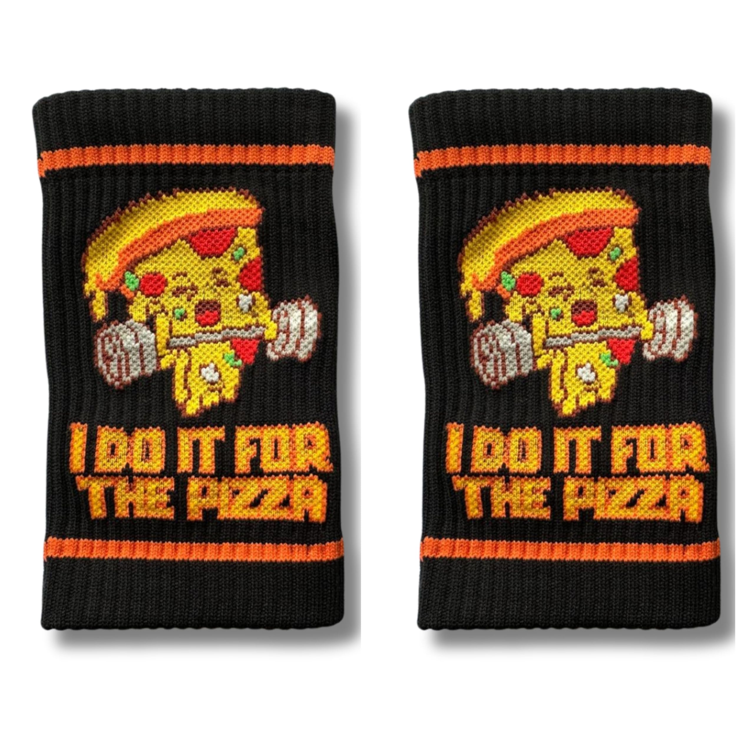 The Pizza Wrist Sweat Bands for Cross Training, Tennis & Functional Training - Skin Protection & Moisture-Wicking - Perfect for Barbell Workouts, High-Intensity Workouts, Gym, Weightlifting