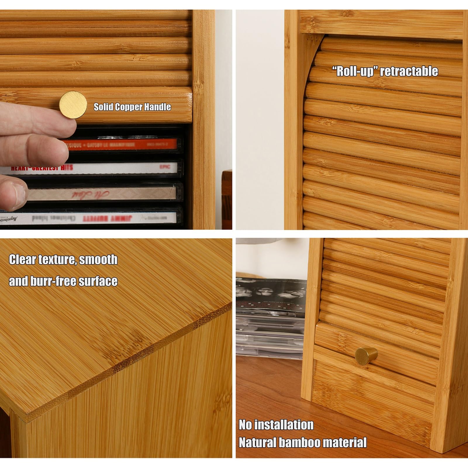 Amazon.com: CD Holder Storage Rack, Natural Bamboo CD & DVD