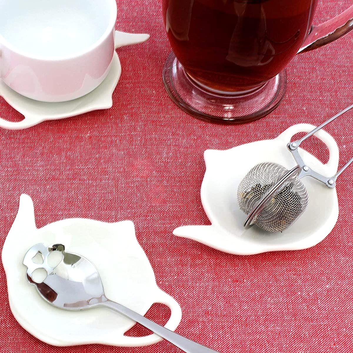 Ceylon Teabox Repose-sachet de thé élégant pour la maison ou la cuisine, cadeau de pendaison de crémaillère, dessous de verre en céramique pour sachet de thé, repose-cuillère à café en porcelaine Ceylon Teabox Repose-sachet de thé élégant pour la maison ou la cuisine, cadeau de pendaison de crémaillère, dessous de verre en céramique pour sachet de thé, repose-cuillère à café en porcelaine