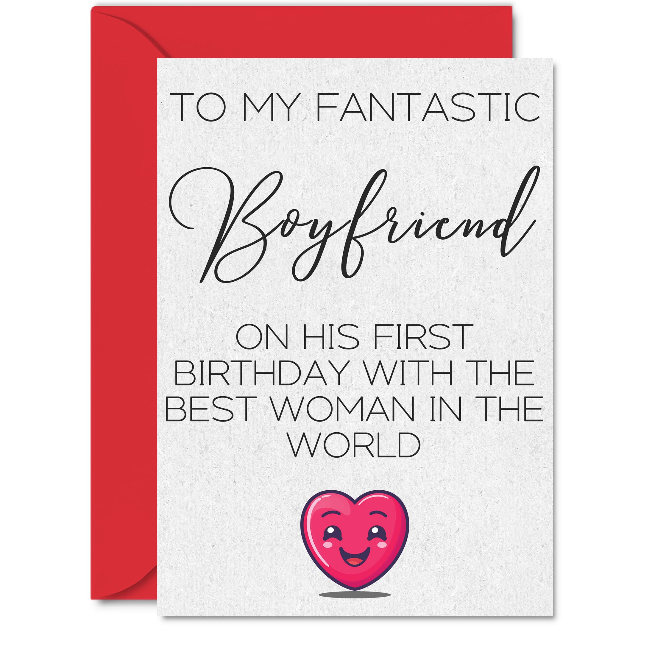Funny Birthday Cards for Boyfriend - Best Woman in the World - Cute Happy Birthday Card for Men Partner, A5 Inappropriate Humorous Bday Greeting Cards Him