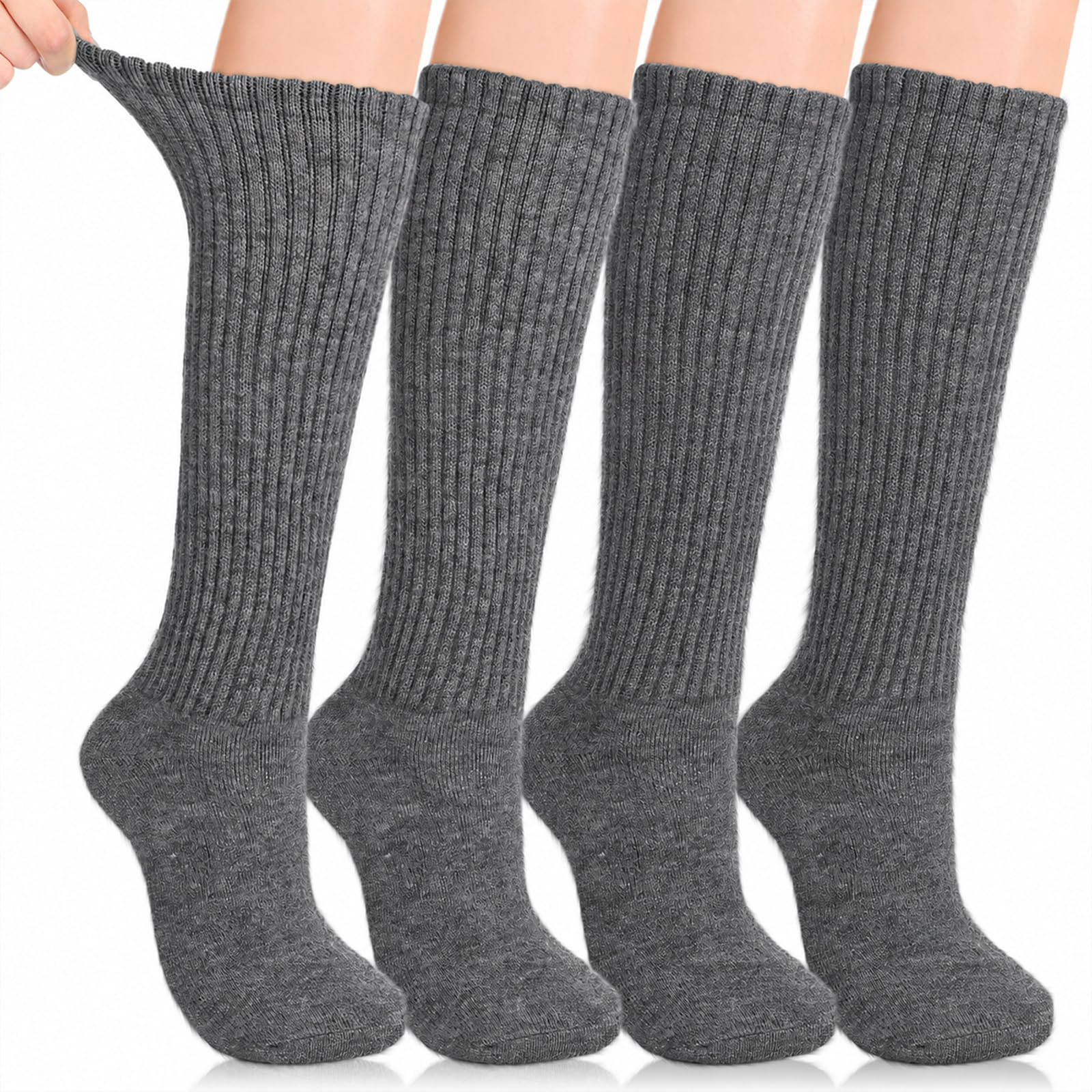 Cutecrop 4 Pairs Alpaca Wool Diabetic Sock