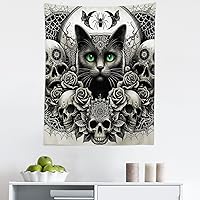 Vista 176 de Ambesonne Tapiz de isla tropical, olas del océano en la playa de Seychelles al atardecer horizonte, decoración de tela para colgar en la pared