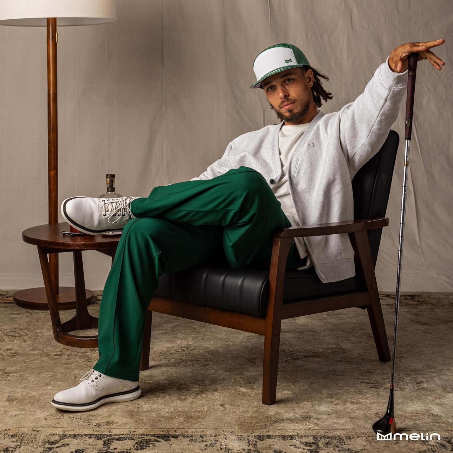 melin Trenches Links Hydro, Water-Resistant Fitted Flat Bill Baseball Caps for Men & Women, Golf, Running, or Workout Hat - Image 3