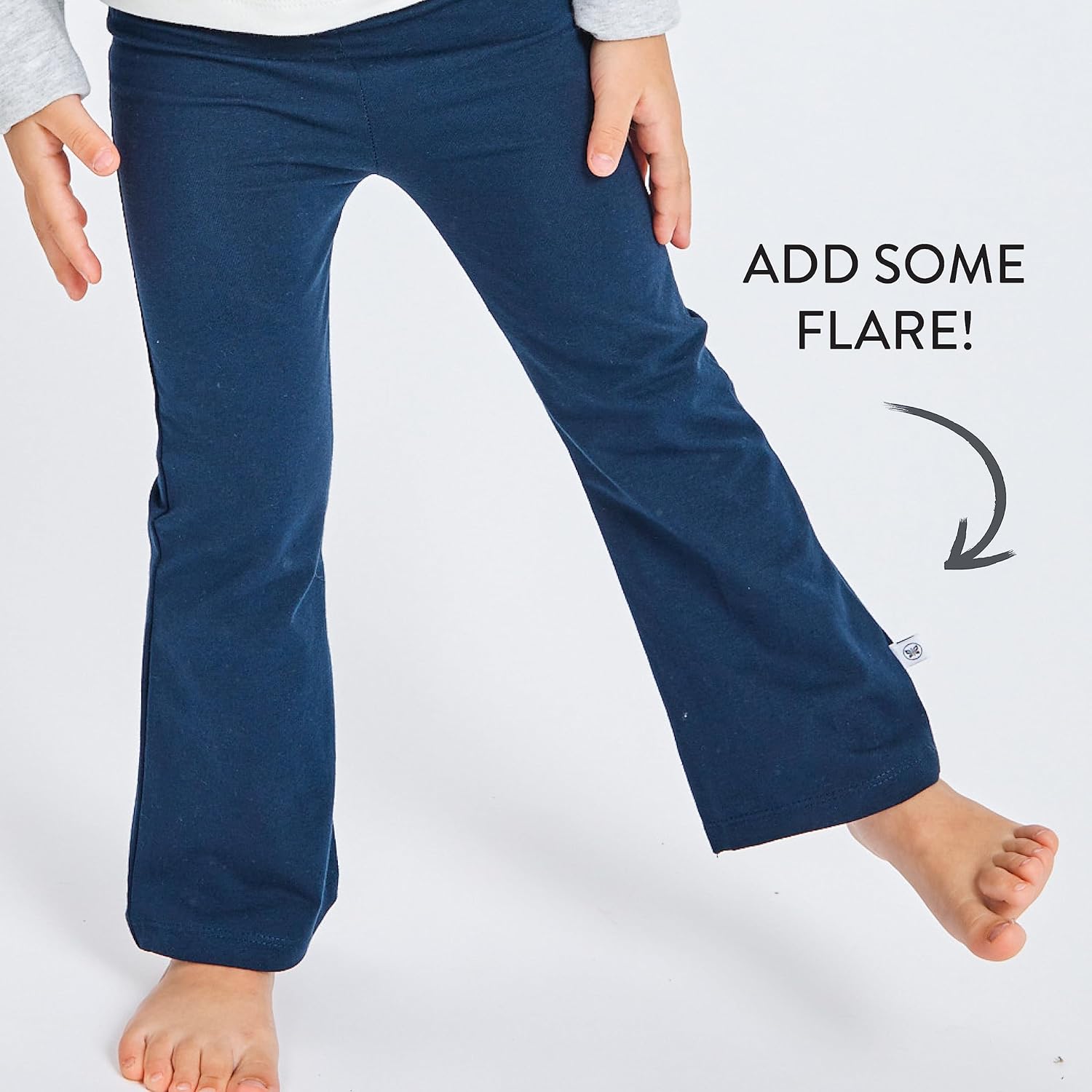 HonestBaby baby-girls Long Sleeve Ruffle Bodysuit & Flare Legging Set 100% Organic Cotton for Baby Girls - Image 5