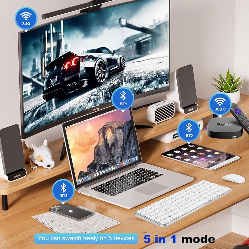 iMac シルバー ワイヤレスキーボード・マウス付き Amazon | MACALLY Mac ワイヤレス Bluetooth キーボード マルチ