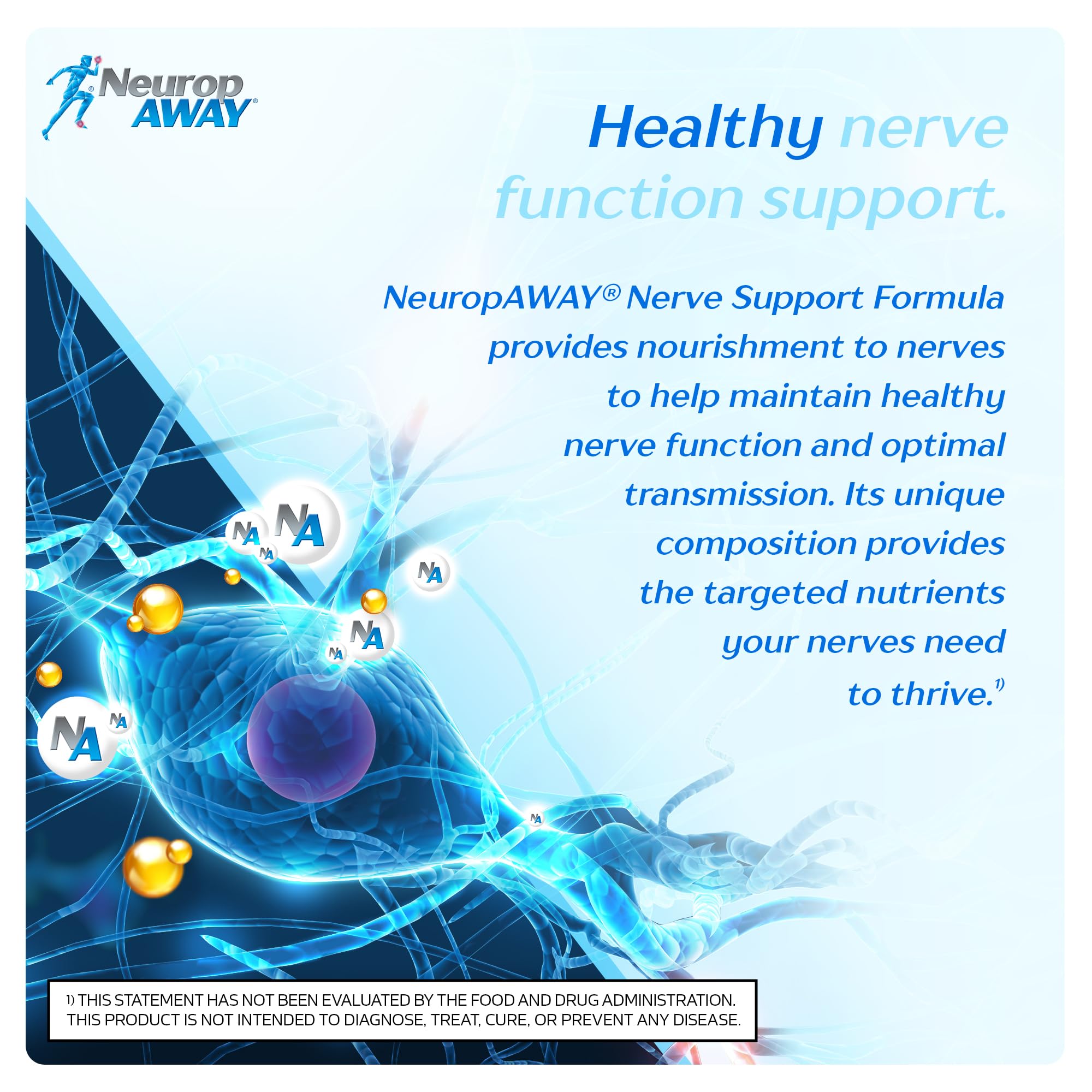 NeuropAWAY Nerve Support Supplement – Taurine, R-Alpha Lipoic Acid, Acetyl-L-Carnitine & Vitamin B12 – Supports Healthy Nerve Function As You Age - 60 Capsules — Amazon image 6