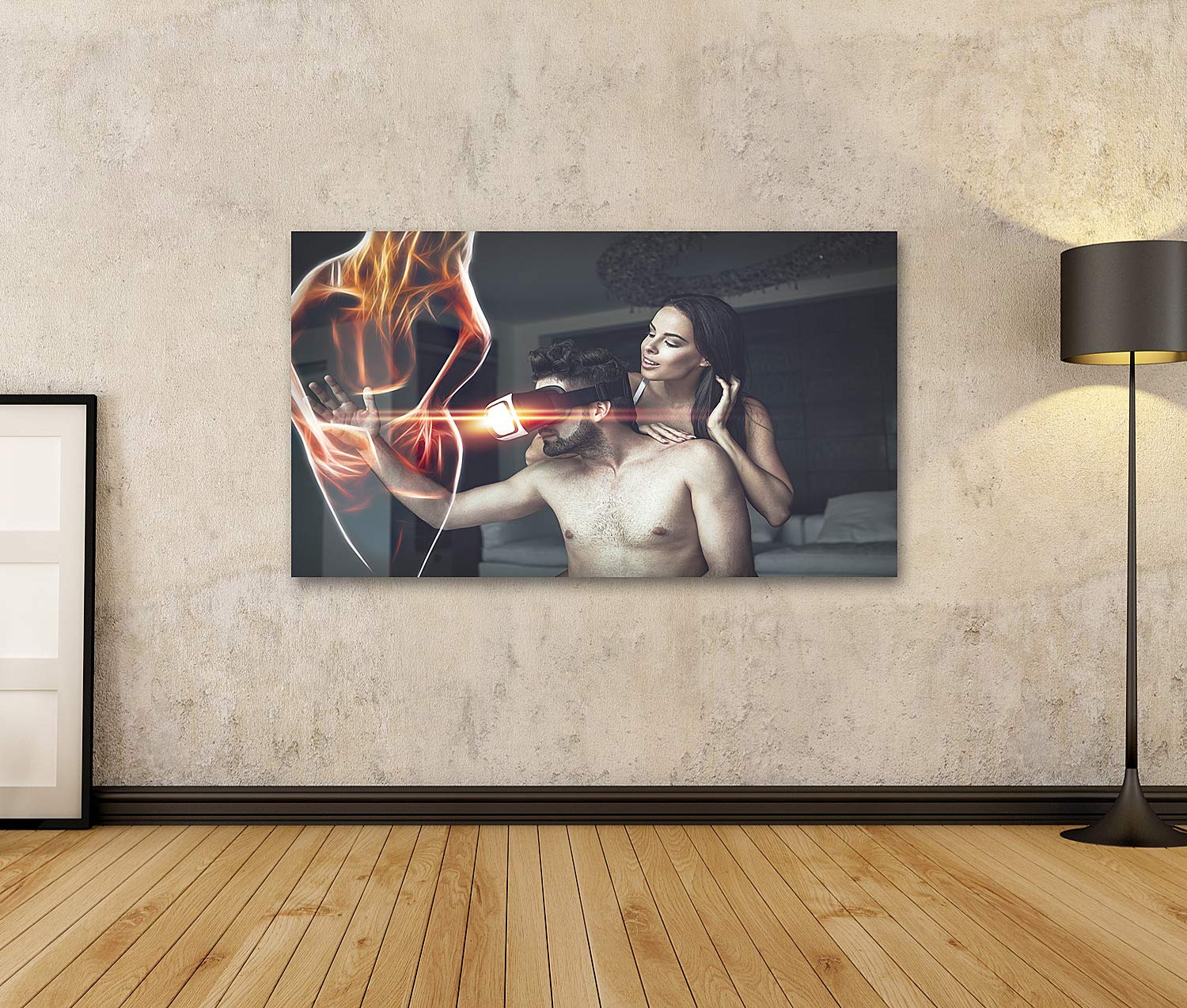islandburner Stampa su tela coppia gioca donna virtuale cyberspazio vr occhiali casa realtà uomini be immagini murali poster