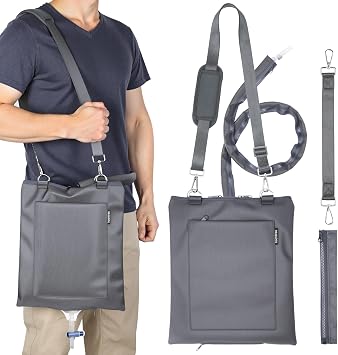 Urinary Drainage Bag Holder,Privacy Cover for Foley, Catheter or Urine Bags,Zipper Design,840D Oxford Waterproof & Leakproof for Urologists Users up to 2000ml -Gray