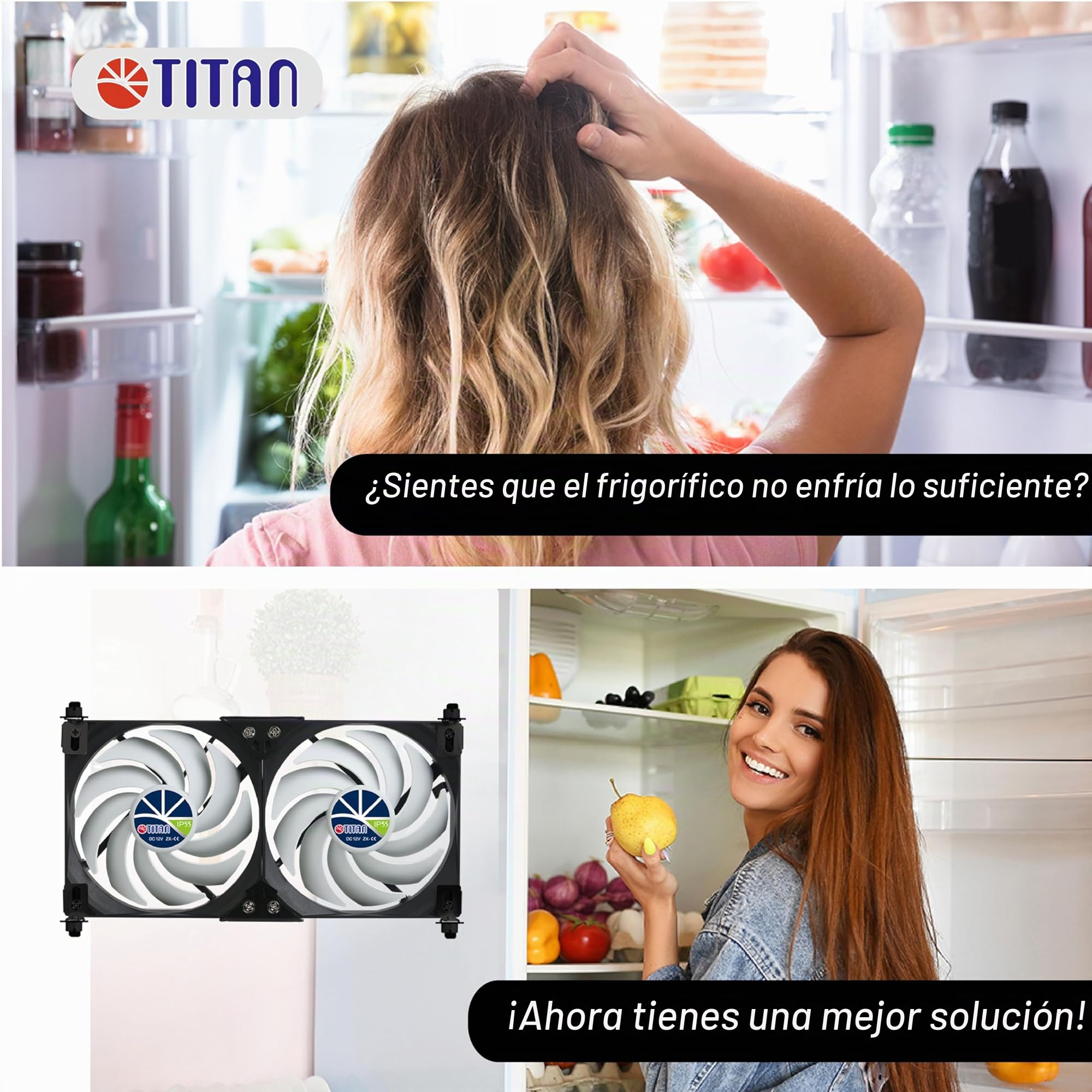 TITAN-Ventilador Doble para frigorífico (140mm(V2+))
