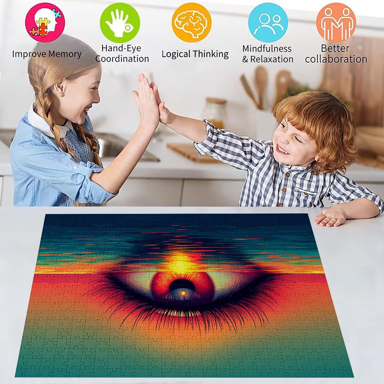 Puzzle 4000 elementów puzzle dla dorosłych jezioro 141 x 87 cm unikalne rzemiosło klasyczne 3D drewniana układanka do rodzinnych gier aktywnych, układanka do samodzielnego wykonania nawet do dekoracji