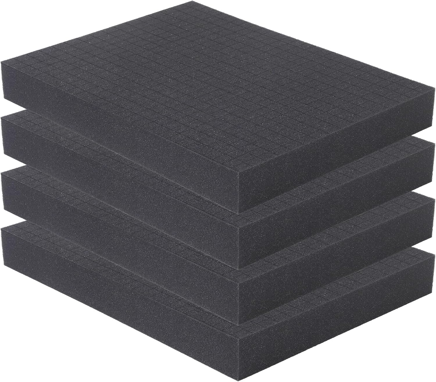 ANABIUP 4-Piece Pick and Pluck Foam Inserts, 16 x 12 x 2 In, Pre-Cut Polyethylene Foam for Craft, Camera, Tool, Gun Cases