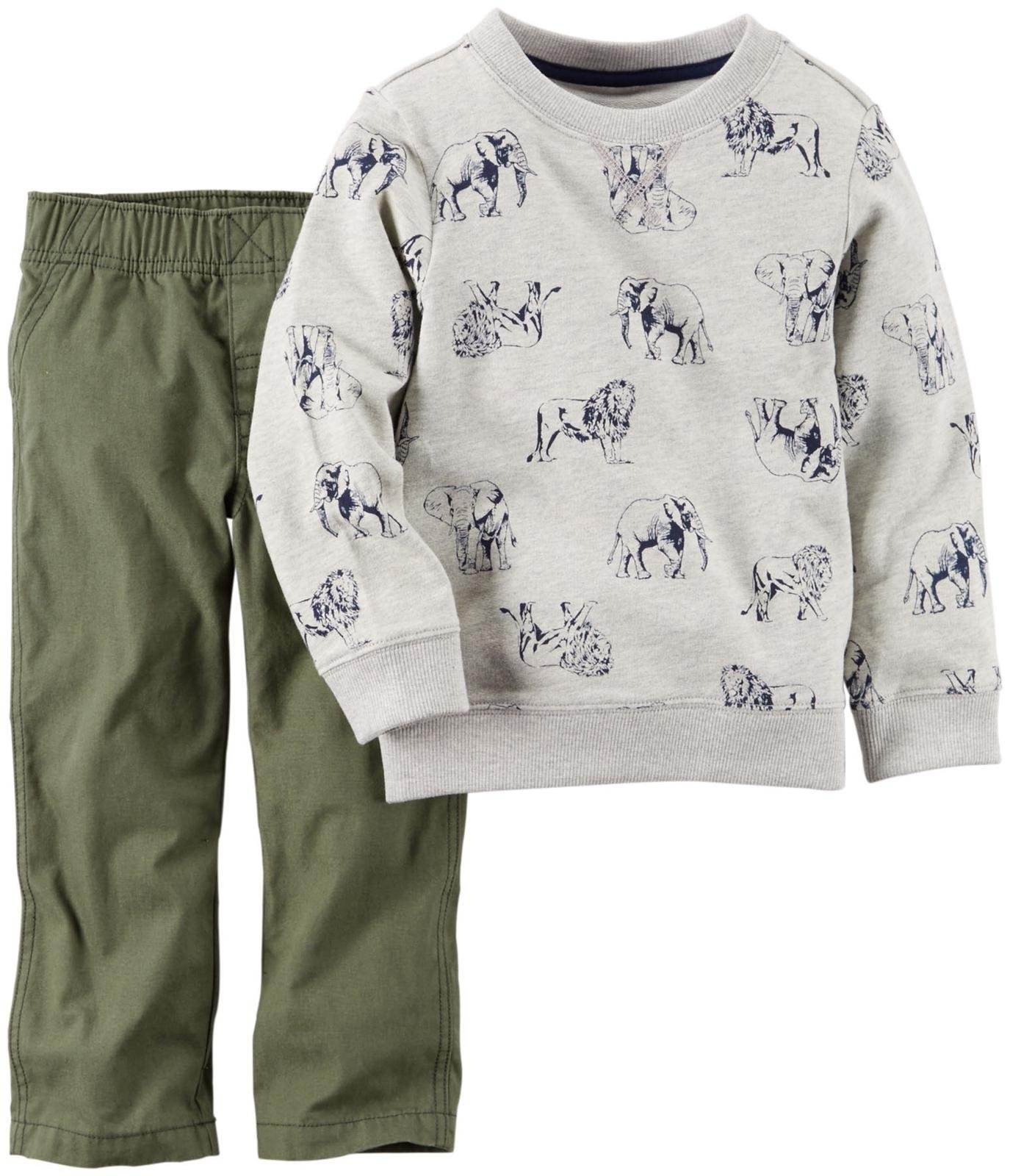 Carter's Ensemble 2 pièces pour bébé garçon - Imprimé olive - Nouveau-né, Imprimé olive, 0 mois