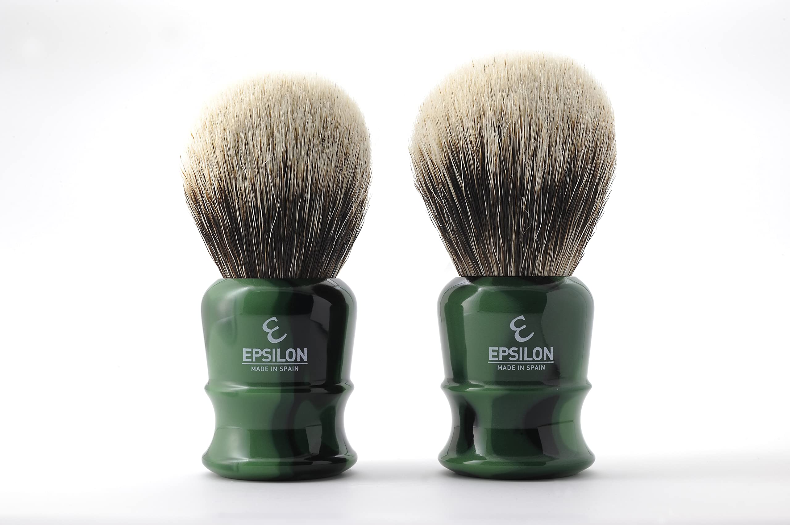 Epsilon Pennello da Barba in Tasso Bianco Verde 50/26 mm, Standard, Unico
