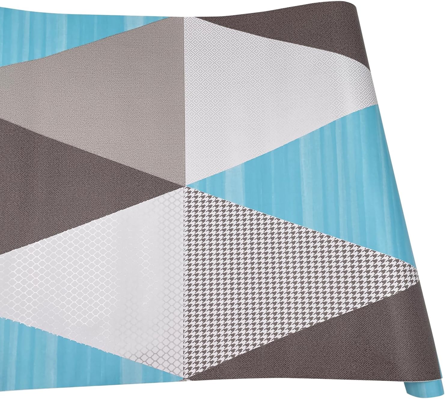 Yifely Nordic Style Shelf Liner Peel and Stick Triangle Pattern PVC Drawer Paper Covering Home Laptop Notebook Computer Desk 17.7 Inch by 9.8 Feet image 5