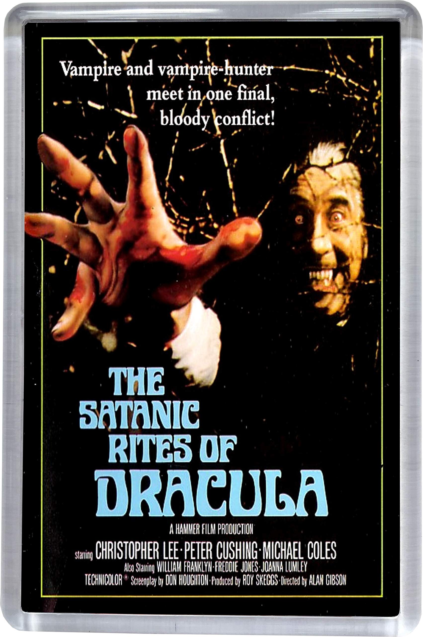 Super Universe Multicolor Hammer Horror Satanic Rites Of Dracula Movie Poster Fridge Magnet 5 X 7.5 Cm