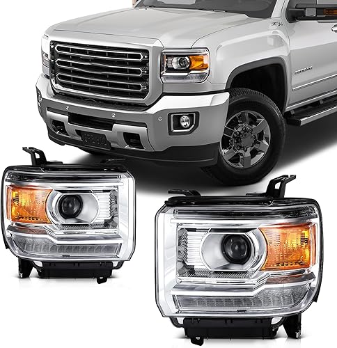 Miniatura 76 de SCITOO Faros delanteros para Jeep Grand Cherokee 1999-2004, carcasa cromada, reflector ámbar, lente transparente, lado del conductor y del pasajero