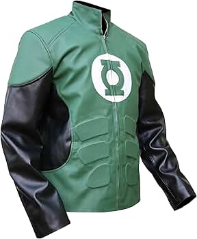 The Jasperz Gardner,s Green Lantern Halloween Jacket, Faux Leather
