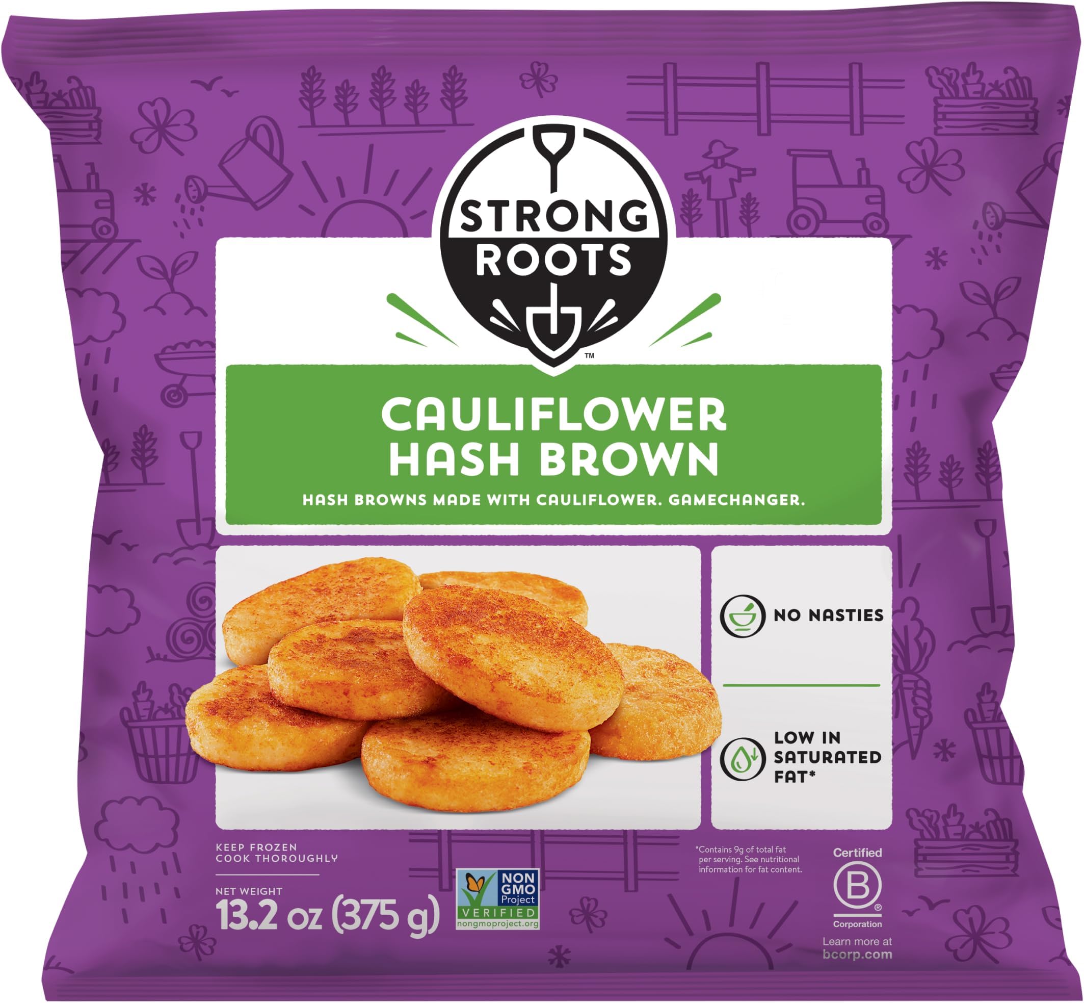 Strong Roots, Hash Browns Cauliflower, 13.3 Ounce