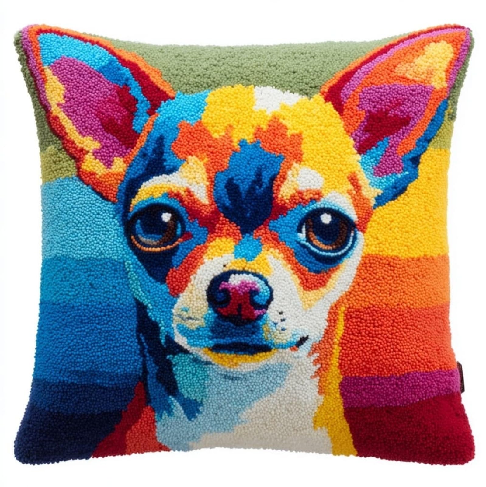 WallustrioaW DIY Latch Hook Kits 43x43cm,Chihuahua Dogs
