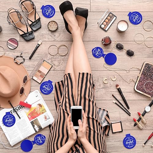 Miniatura 6 de 36 piezas de espejo compacto inspirador de 2.76 pulgadas, espejo redondo de vidrio para maquillaje, monedero personal, mini espejo, regalos para