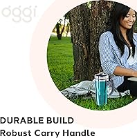 Vista 25 de Oggi Multigrip Stainless Steel Thermal Travel Mug - 16oz, with slide open lid for hot and cold beverages.