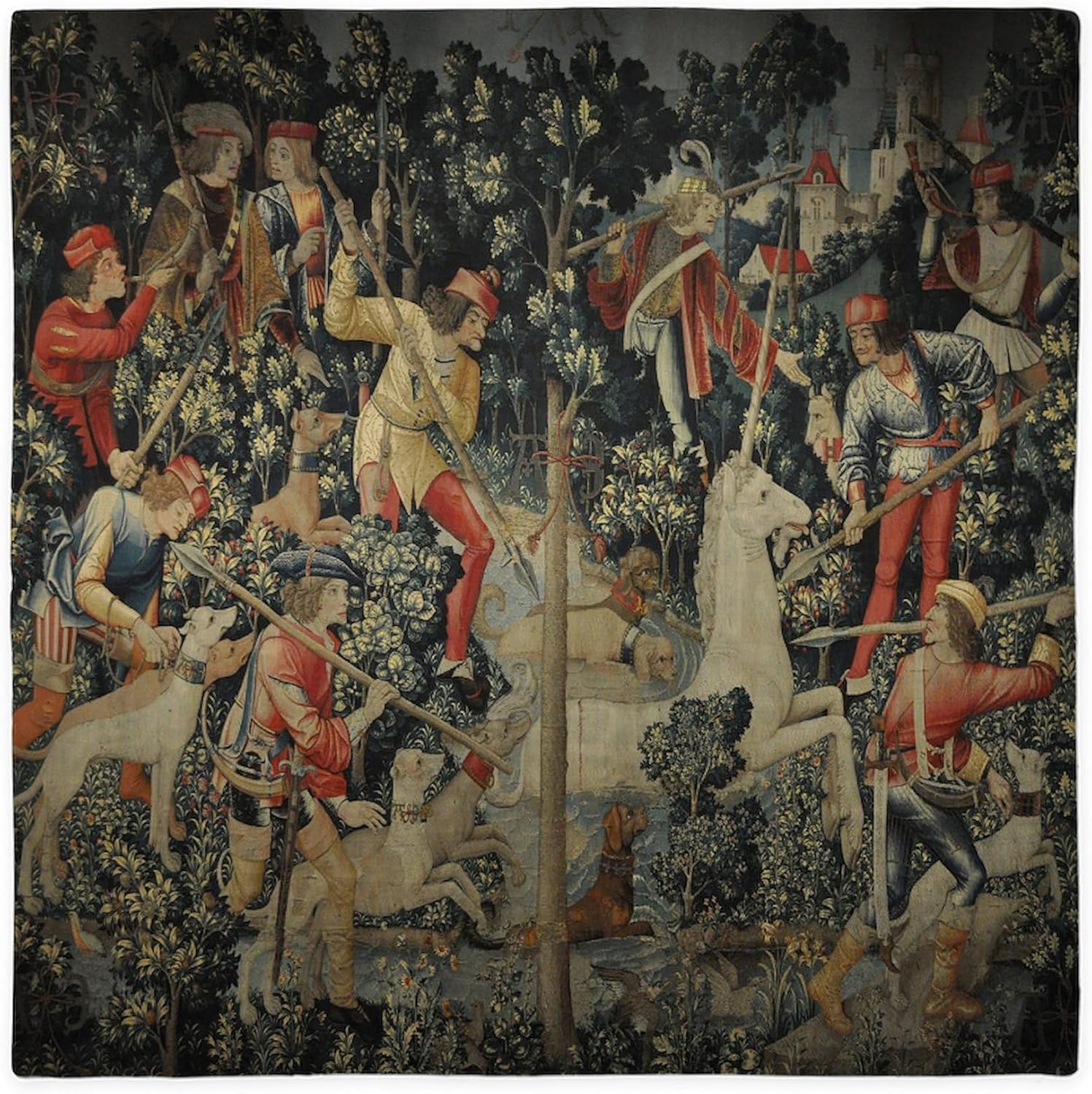 CafePress Unicorn at Bay Queen Duvet Cover Queen Duvet