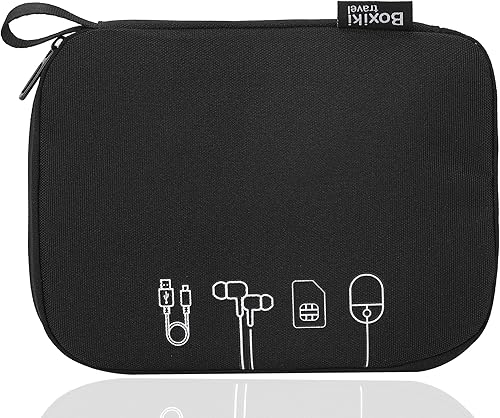 Bolsa digital para accesorios, bolsa organizadora de viaje portátil para cables, cargadores, auriculares, cargadores de energía y dispositivos