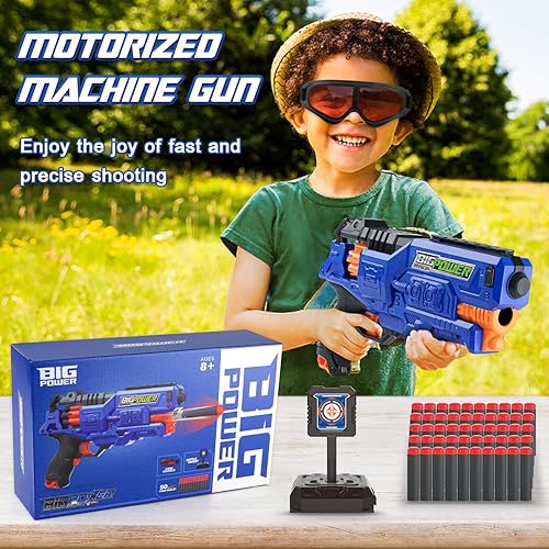 Miniatura 2 de BIGPOWER - Pistola de dardos eléctrica totalmente realista para niños de 8 a 12 años de 8 a 12 años de fuego rápido, 50 balas blandas alimentadas
