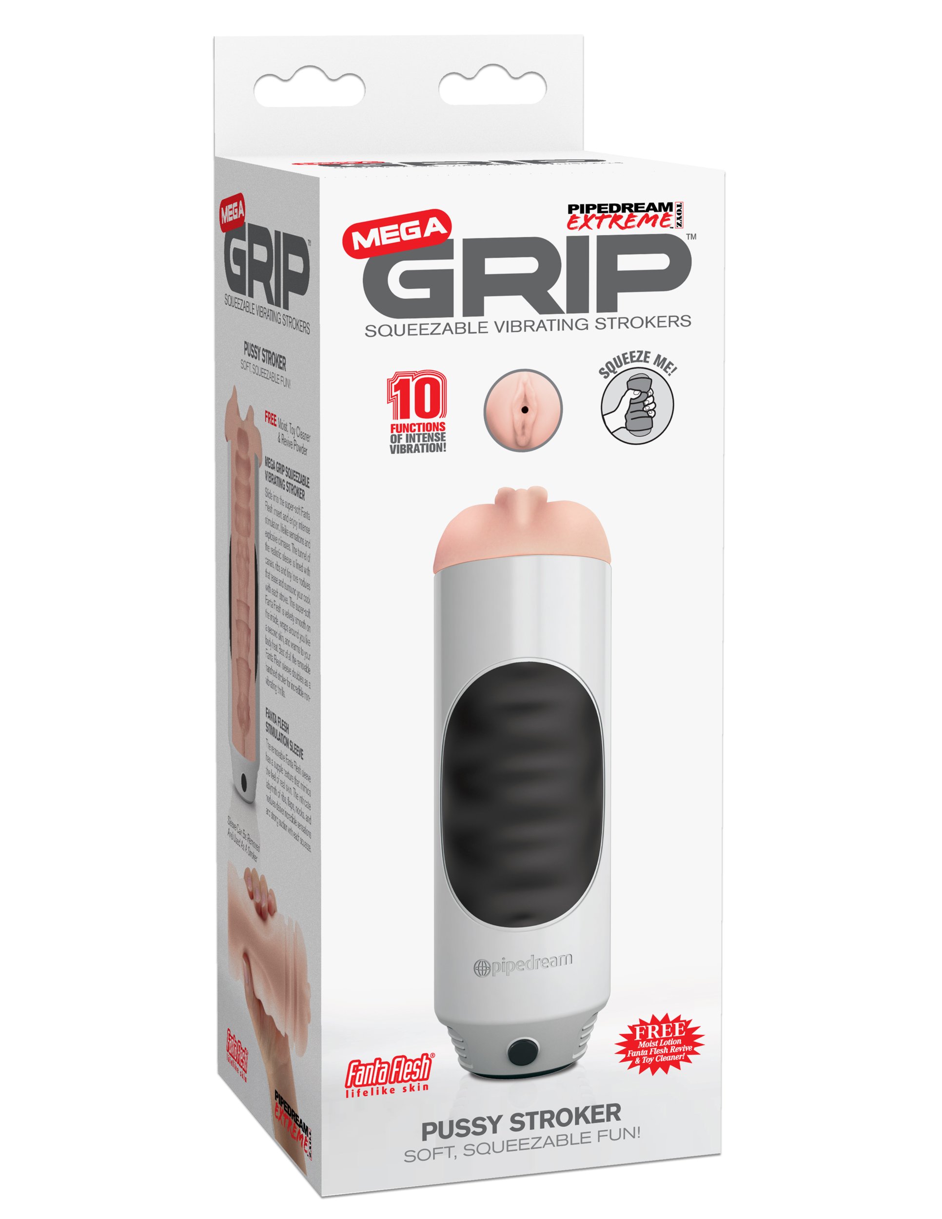PipedreamExtreme Toyz Mega Grip Vibrating Pussy Stroker, 1 Pound